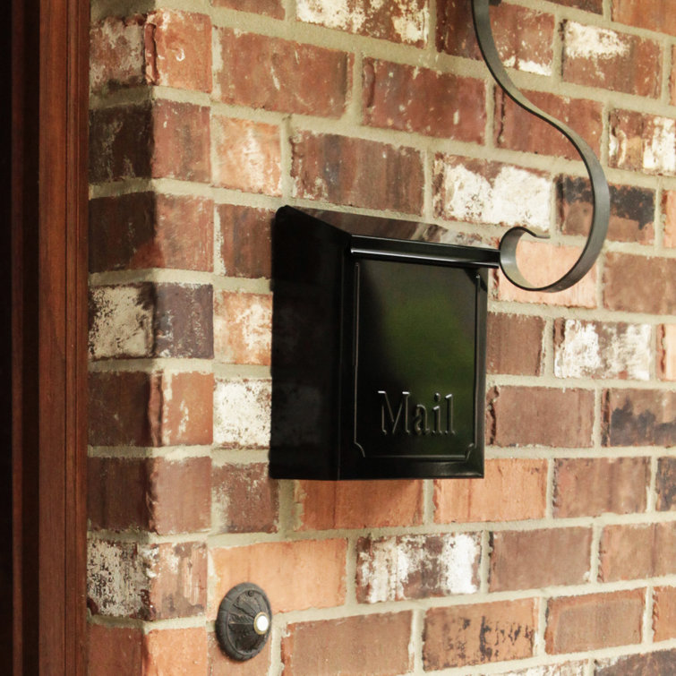 Reviews For Architectural Mailboxes Townhouse Black, Small, Galvanized Steel, Horizontal, Wall Mount Mailbox | Pg 1 - The Home Depot